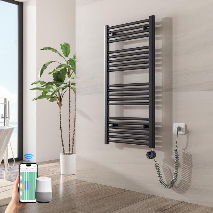 Heilmetz Badheizkörper Elektrisch mit Smart WiFi Heizstab 500W Leistung 1000 x 500 mm Anthrazit Gera