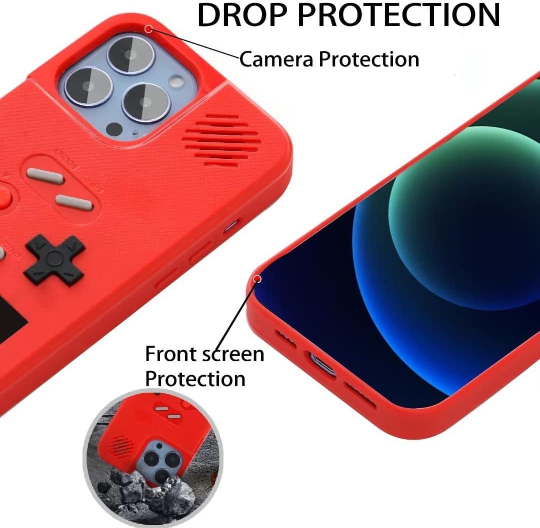 WeLohas Gameboy-Hülle für iPhone 6/6s/7/8, Retro 168 Klassische Handheld-Spiele, Farb-Video-Display-