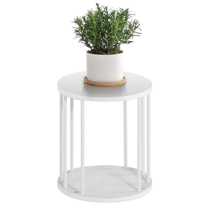 HDANI Rund Pflanzenständer Metall 35cm,Solider und Robuster Blumenständer für Wohnzimmer, Garten,Bal