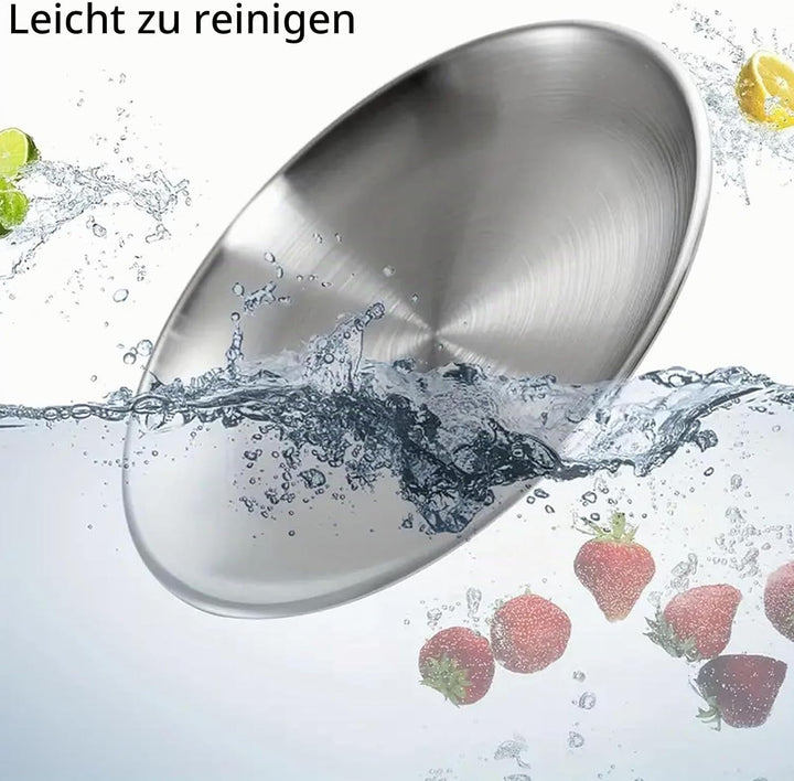 Camping Geschirr Set 8 Teilig, Wiederverwendbarer Camping Besteckset, Camping Geschirr 1 Person Inkl