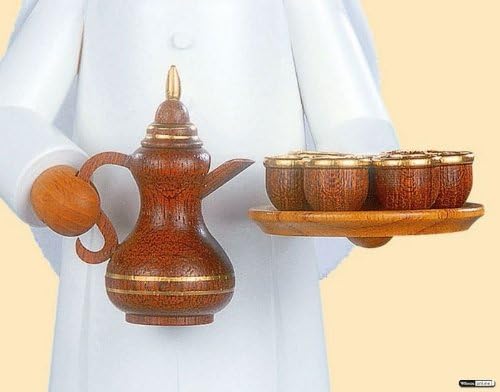 Müller GmbH Räuchermann, gross Araber m.rauchender Kaffeekanne und 7 Tassen Höhe 27 cm