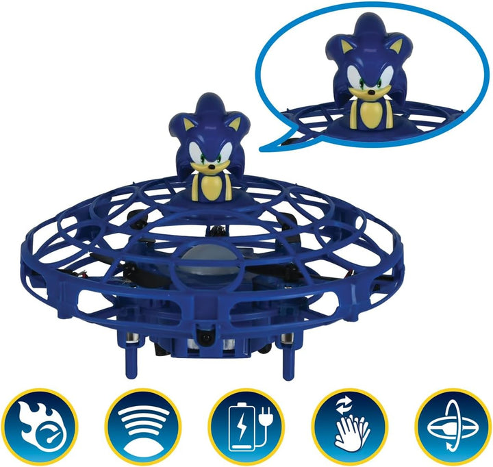 Lexibook, RC UFO Flying Sonic mit Lichtern und Gestensteuerung, freihändige Steuerung mit wiederaufl