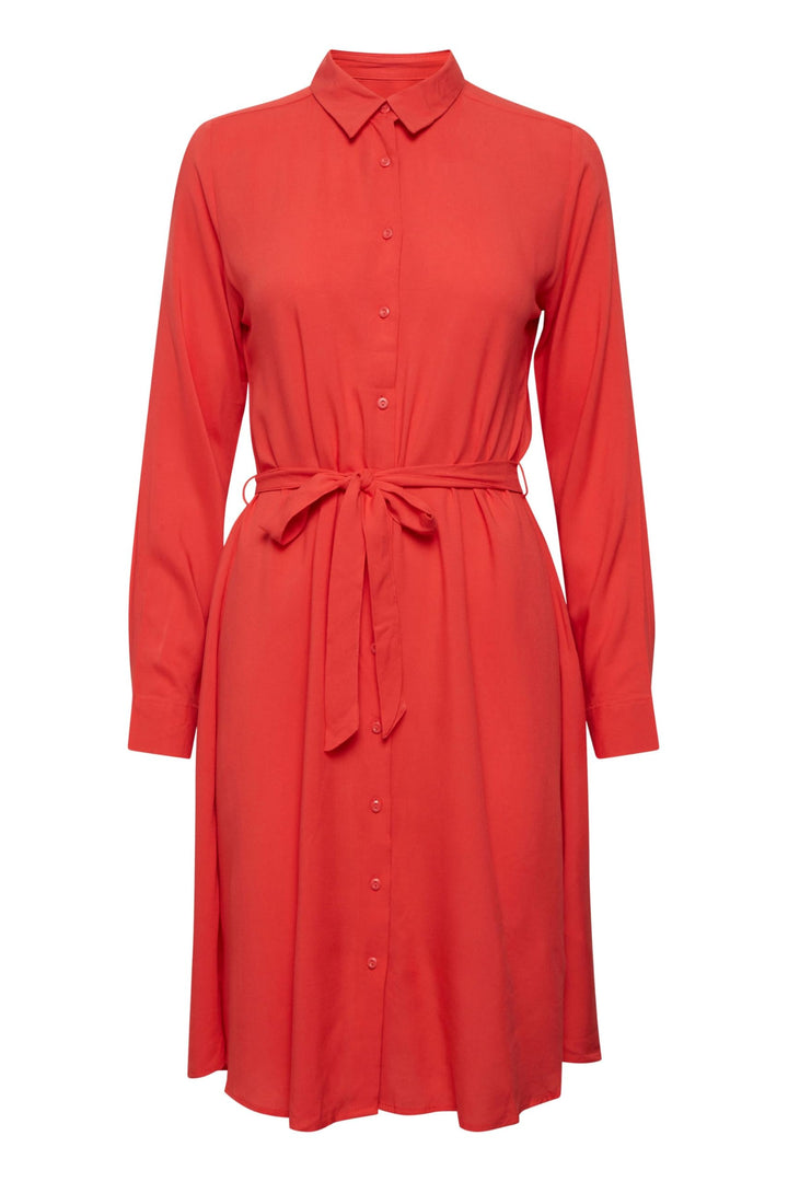 ICHI Damen Ihmain Dr Kleid 38 171664/Poppy Red, 38 171664/Poppy Red