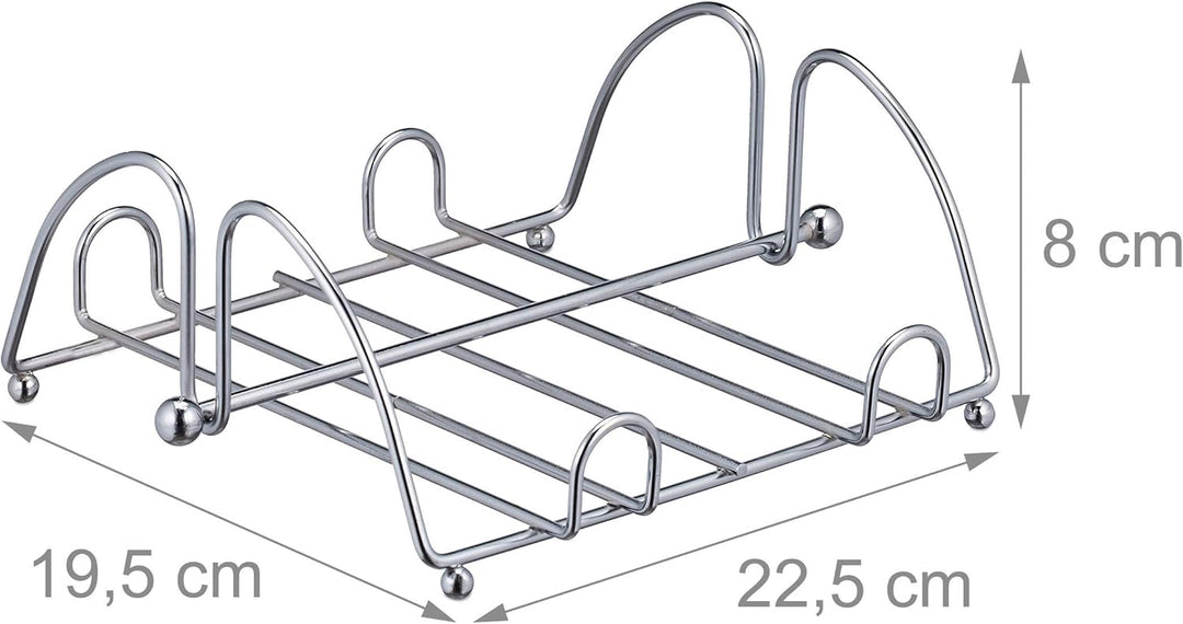 10 x Serviettenhalter, mit Beschwerer, für 33x33 cm Servietten, Edelstahl-Optik, Design Serviettenst