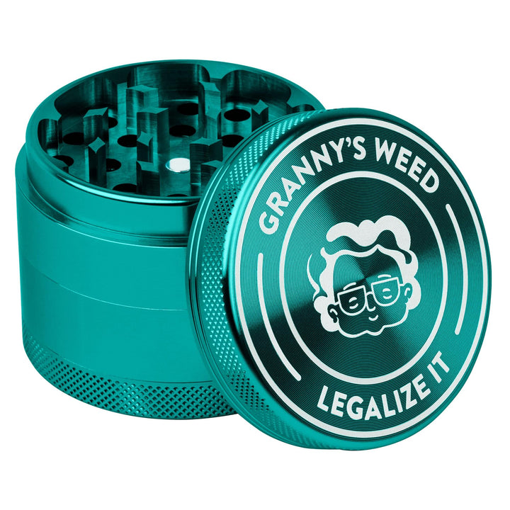 Granny's® Premium Aluminium Gewürzmühle | messerscharfes Mahlwerk | 4-teilig | inkl. Reinigungswerkz