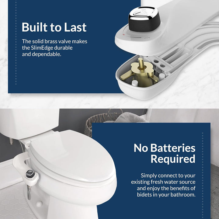 Bio Bidet, schmaler Rand, universelle Passform, nicht elektrisch, Bidet-WC-Aufsatz 1 Pack Komfort-Ko