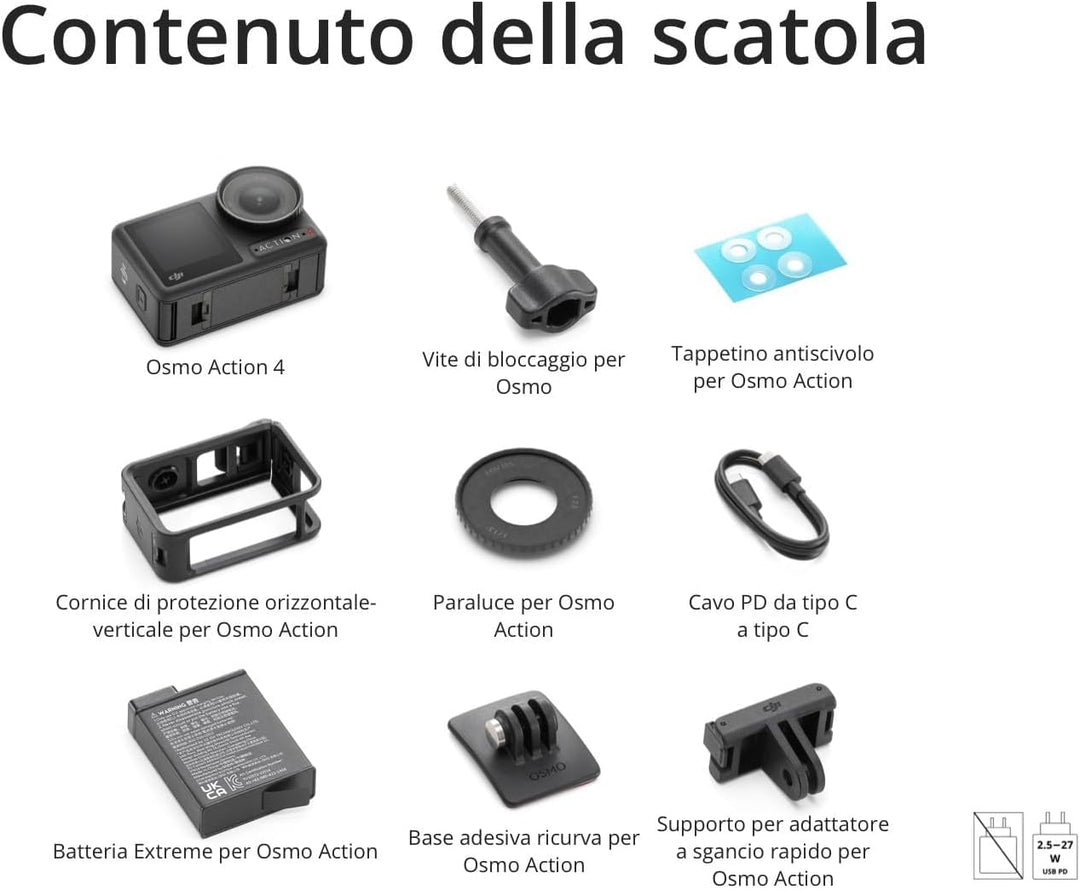 DJI Osmo Action 4 Adventure-Combo Bundle– 4K/120fps wasserdichte Kamera, 1/1,3-Zoll-Sensor, 10-Bit u