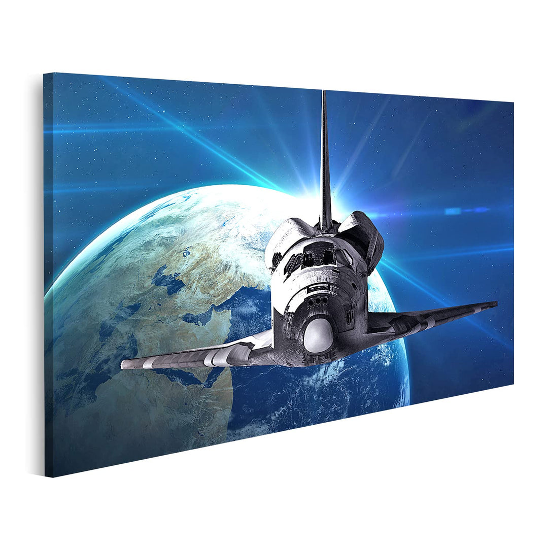 islandburner Bild auf Leinwand Raumfähre Auf Einer Mission Im Weltall Bilder Wandbilder Poster Leinw