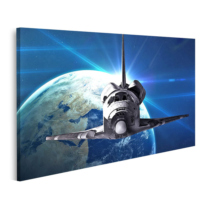 islandburner Bild auf Leinwand Raumfähre Auf Einer Mission Im Weltall Bilder Wandbilder Poster Leinw