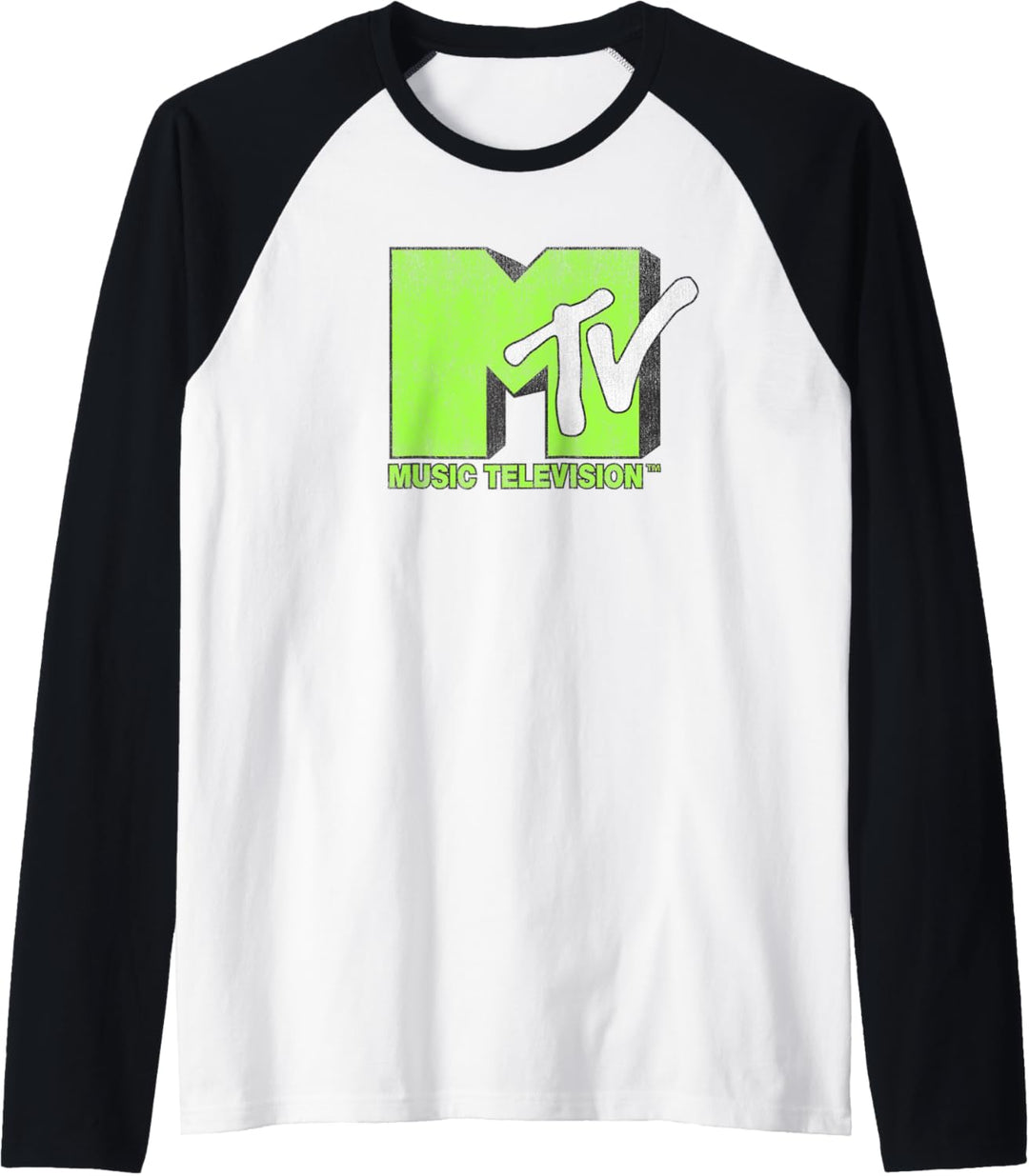 MTV Green Logo Raglan