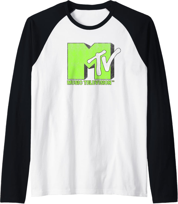 MTV Green Logo Raglan