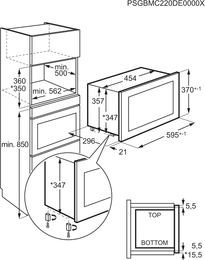 AEG Einbau-Mikrowelle Serie 6000 mit Steam Set - 60 cm - 17 L Garraum - Touch-Bedienung - Display mi