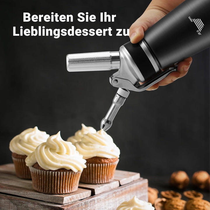 Nagoyuki Sahnespender 500ml,Sahnespender Geschenke, Schlagsahnebereiter mit Ersatzteile,Sahnesyphon