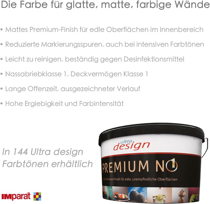 IMparat Ultra design Premium No.1 Wandfarbe, Farbfamilie Zeitlose Eleganz: Grautöne, Innenfarbe für