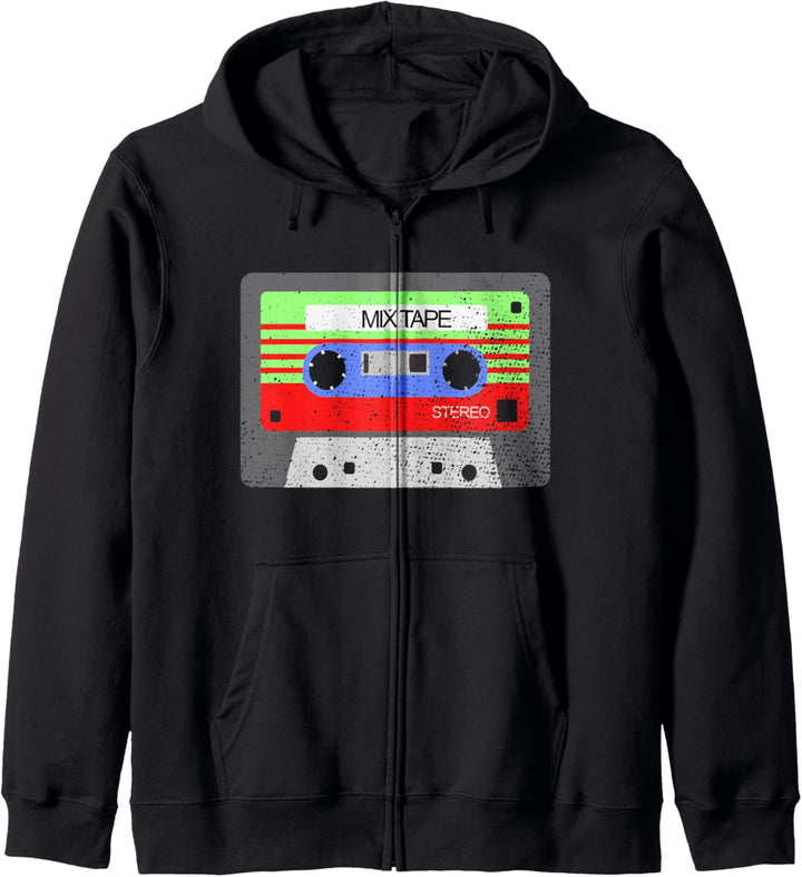 Kassette 90er Party 80er Jahre Retro Musik Mixtape Kassette Kapuzenjacke