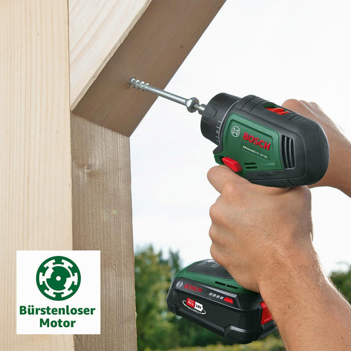 Bosch Akku-Bohrschrauber AdvancedDrill 18V-80 (zum Bohren und Schrauben; 18V System; 78 Nm; Metallbo