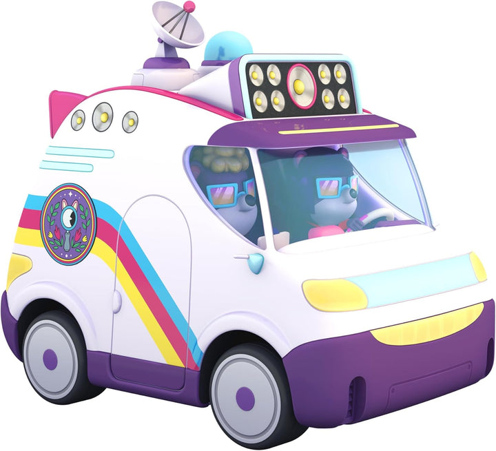 Bandai - Wilde Ermittlungen – Maus Brigade Van mit 2 Figuren – Fahrzeug für Kinder Serie Creature Ca