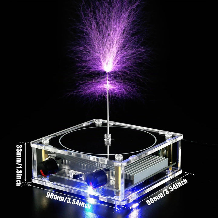 Music Tesla Coil,Lautsprecher Teslaspule aus Acryl,Musikalische Künstliche Blitze Wissenschaftlicher