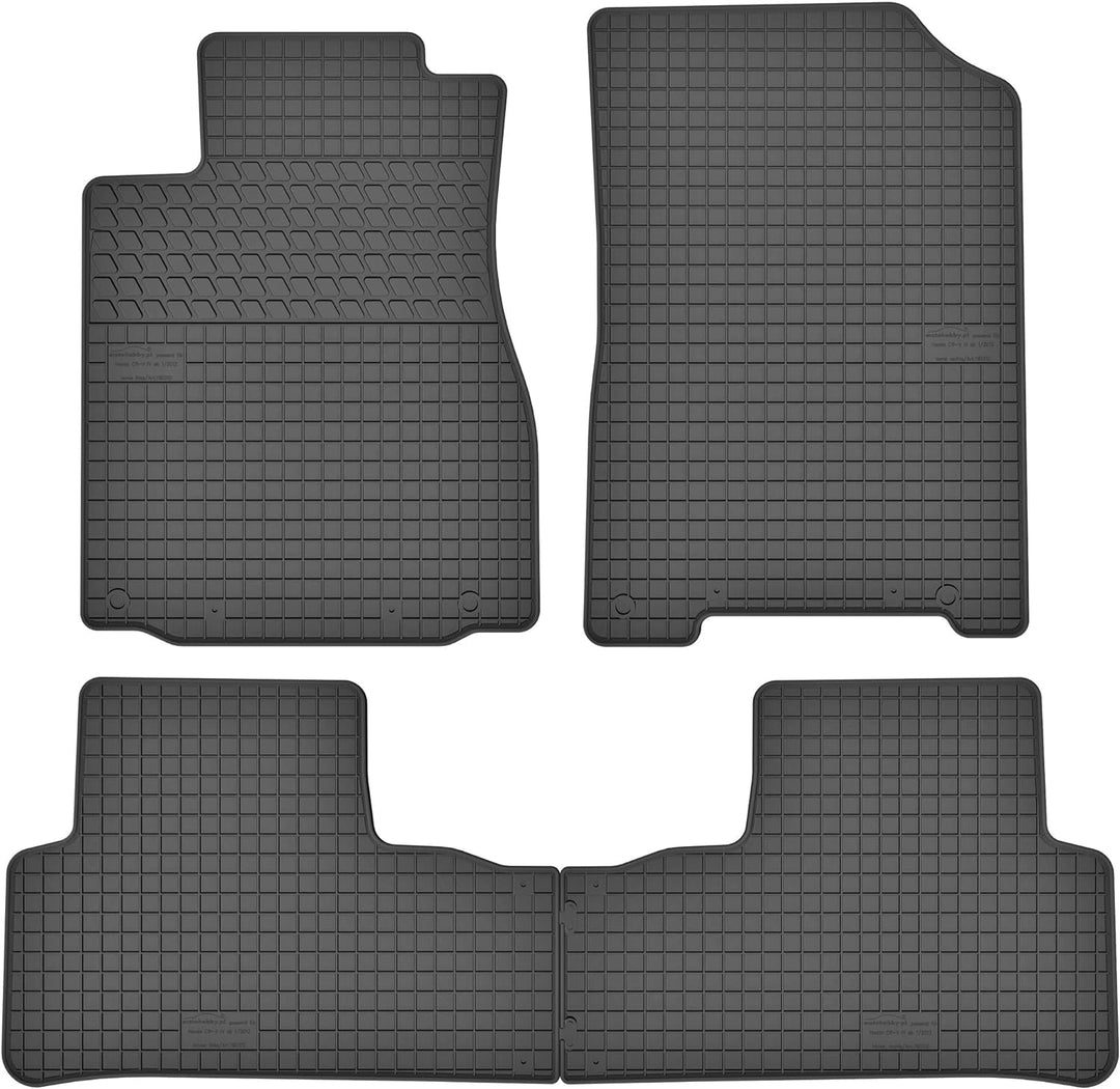 edecor Gummimatten Automatten Gummifussmatten Gummi Fussmatten Satz Set für Honda CR-V IV Bj. 2012-2