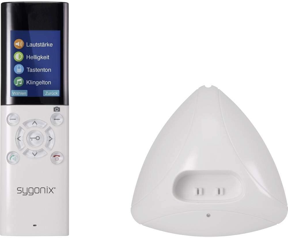 Sygonix SY-3396994 Video-Tuersprechanlage Funk Komplett-Set Silber, Weiss, Schwarz