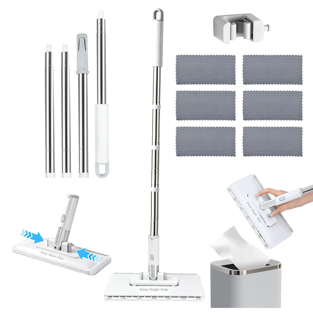 Wischmopp mit druck klemm system 1-Knopf-Wechsel zero touch mini mop, bodenwischer für feuchttücher