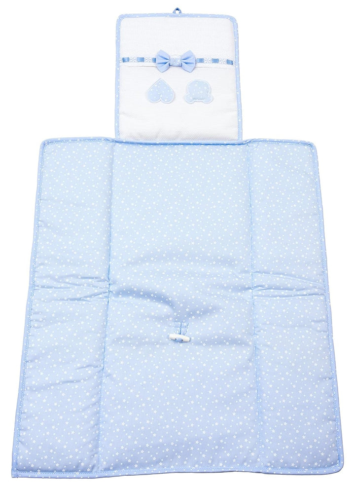 Filet - Wickeltasche, weich, aus 100% Baumwolle, hergestellt in Italien, für Babys/Kleinkinder – Wei