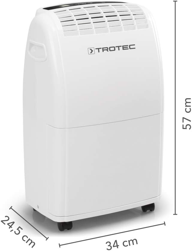 TROTEC Raumentfeuchter elektrisch TTK 75 E – Leistung 20 L/Tag – Fläche 45 m² / 110 m³ – Entfeuchtun