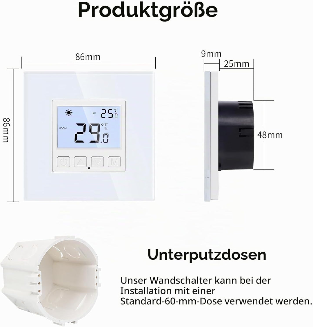 Digital Programmierbar Thermostat Heizung Weiss Bodenheizkammer Konstante Temperaturkammer für elekt