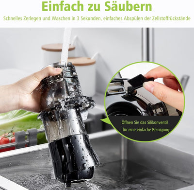 Aobosi Entsafter Slow Juicer Für Ganze Obst und Gemüse & BPA-Frei, Saftpresse Elektrisch Mit 80-mm Ö