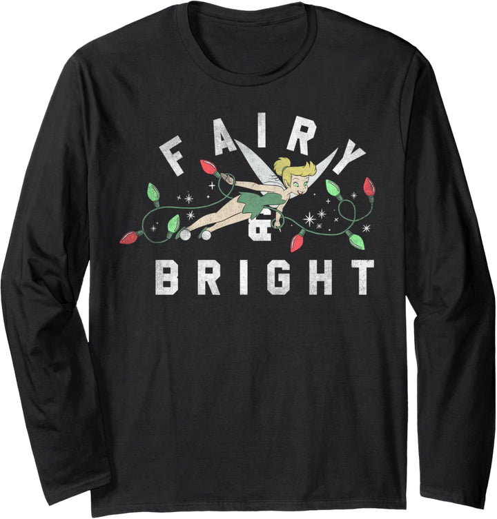 Disney Peter Pan Tinker Bell Weihnachten Fairy Lights Langarmshirt