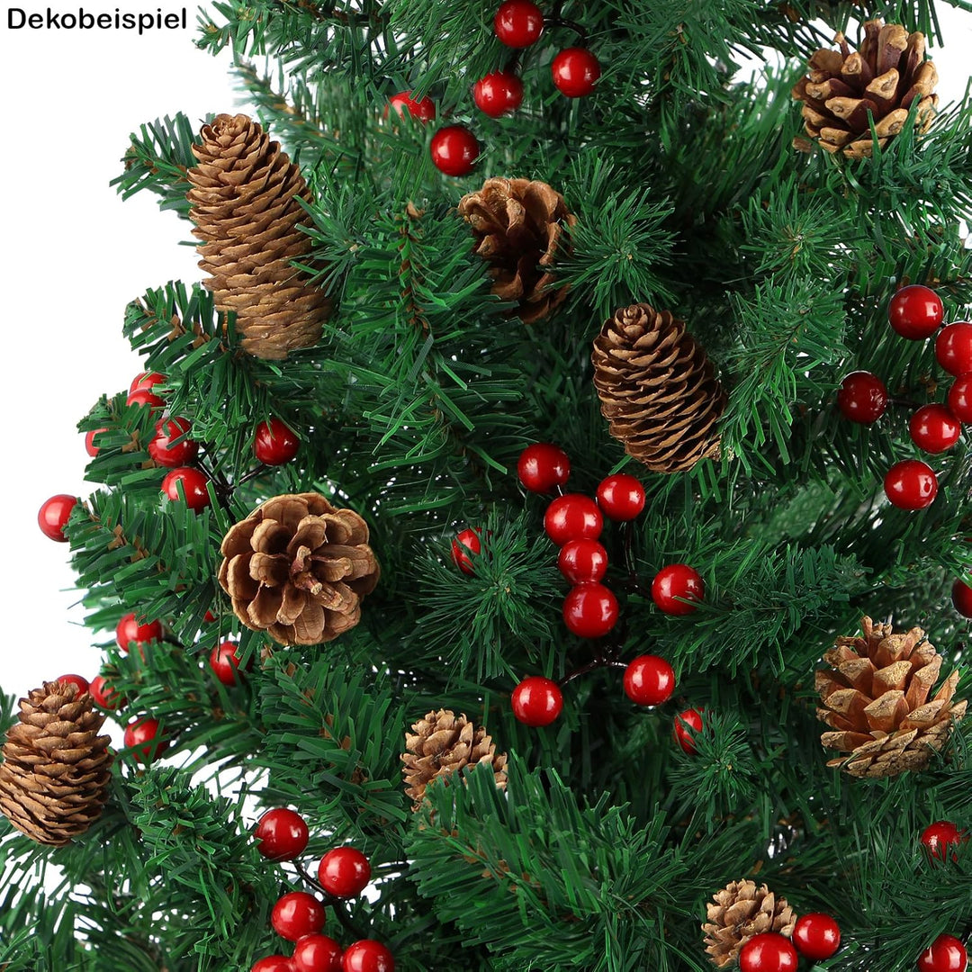BB Sport Christbaum Weihnachtsbaum 180 cm Mittelgrün PVC Tannenbaum Künstlich Standfuss Klappsystem,