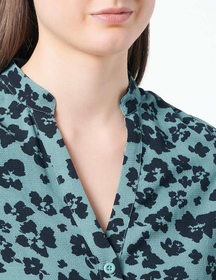 s.Oliver Damen Bluse Langarm, Blue Green