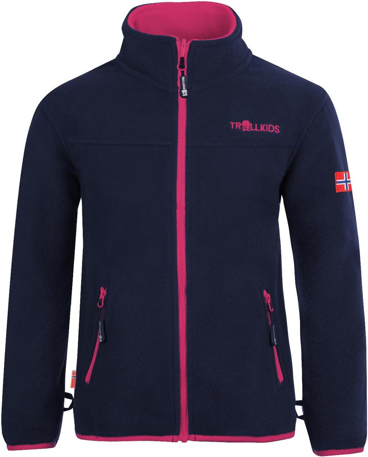 Trollkids Girls Bryggen 3in1 Jacket 176 Navy/Pink, 176 Navy/Pink