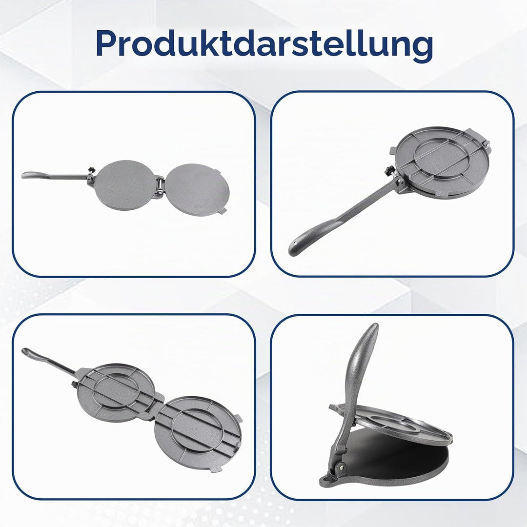 Tortilla Press, Aluminiumlegierung Manual Gusseisen Tortilla -Hersteller Taco Press Tortillera Patac