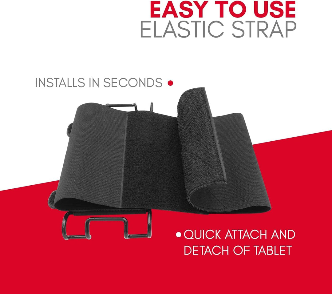 Macally STRAPMOUNT, Kopfstützenhalterung mit verstellbarem Gurt für fast alle Kopfstützen, für iPad