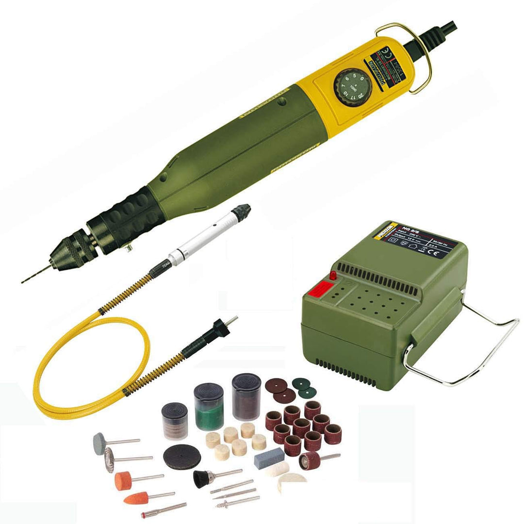 PROXXON MICROMOT Multitool / Bohr- und Fräsgerät 60 EF (Nachfolger 50 EF) Set mit Drehzahlsteuerung