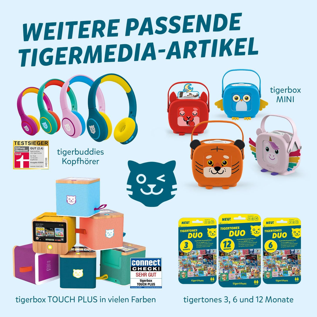 tigermedia tigertones Duo Prepaid-Zugang 6 Monate | Audio-Streamingdienst für Kinder | Über 30.000 A