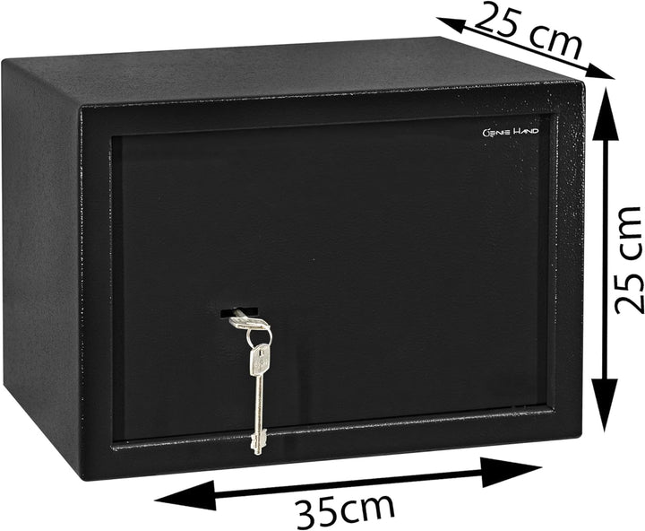 Genie Hand | Mechanische Möbeltresor für Zuhause mit Schlüssel, Tresor Safe – Doppelbartschloss Larg