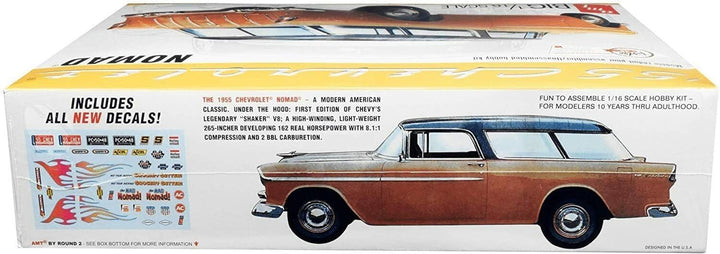 Round2 AMT1005/06 Chevrolet Fahrzeug-1/16 1955er Chevy Nomad Wagon, Weiss/opulenter Garten, Large