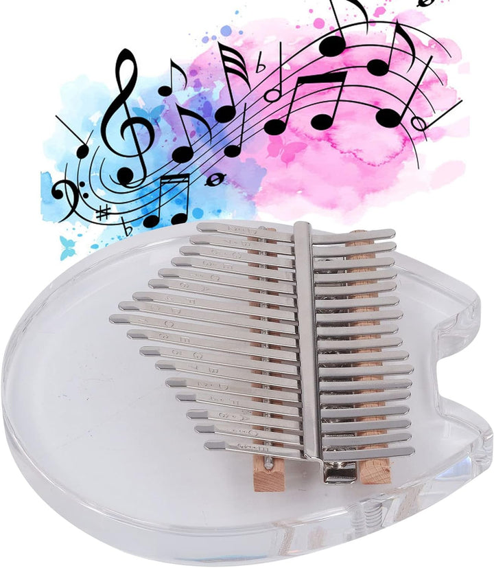 Daumen-Finger-Klavier 17-Tasten-Mini-Kalimba-Daumenklavier Acryl-Bär-Muster-Brett-Finger-Klavier Lei