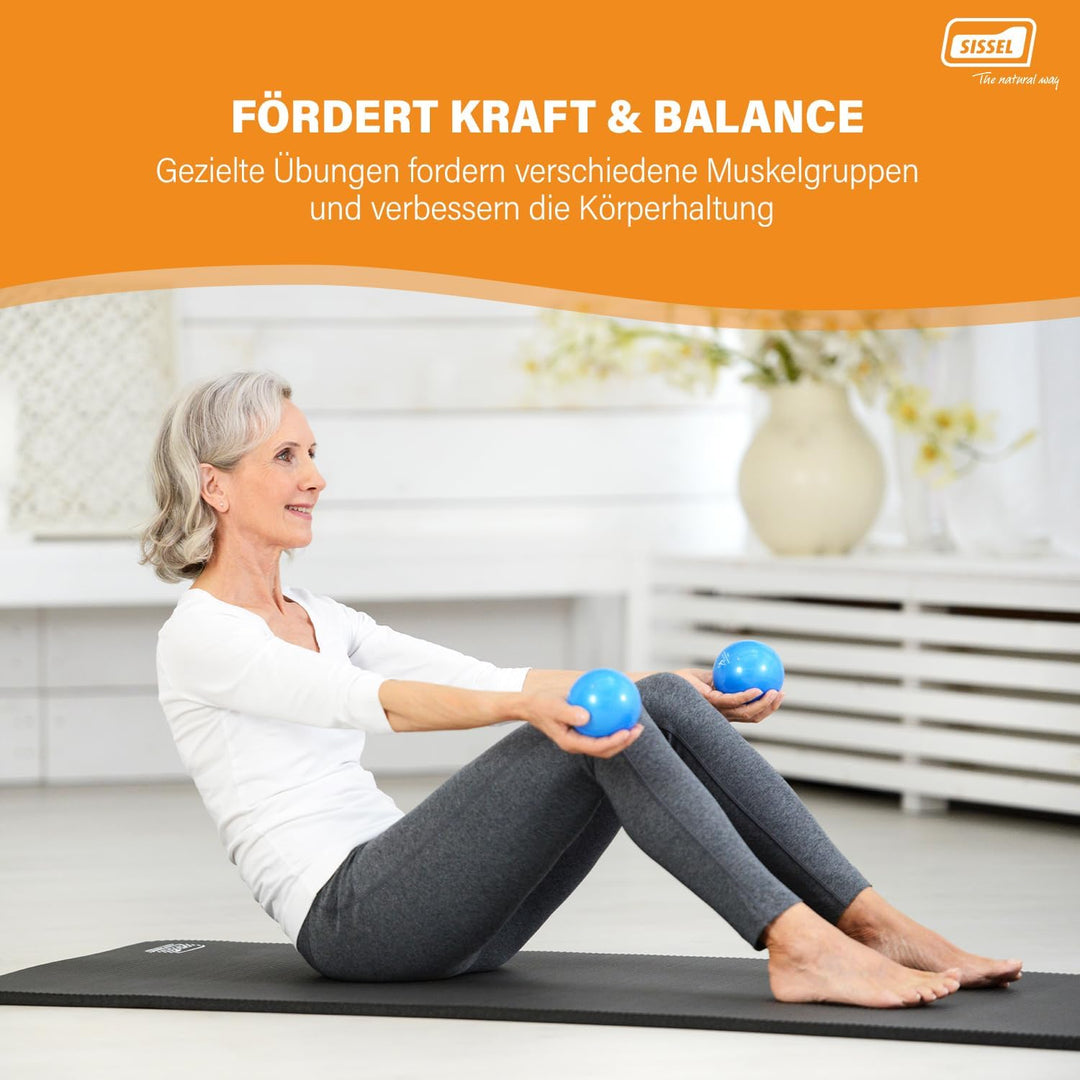 SISSEL® Pilates Toning Ball 2er-Set 900g | Optimale Ergänzung für Balance &amp; Kraft | Vielseitiges Tra