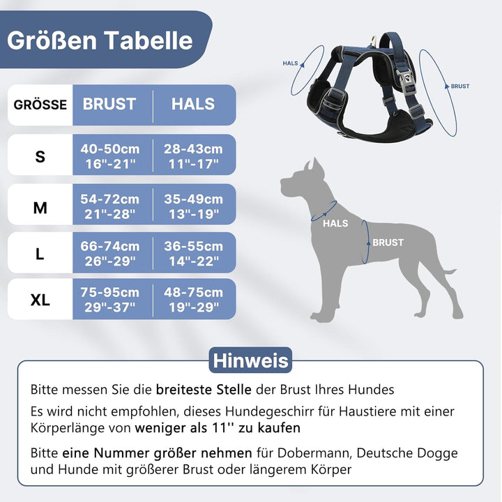 Demigreat Mittleres Hundegeschirr, Anti-Zug-Hundegeschirr mit Weich Gepolstertem Griff für das Train