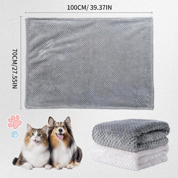 SLSON 2 Decken Hundedecken Katzendecken,Weiche Doppelseitige Haustierdecken für Sofas, Stühle,Autos,