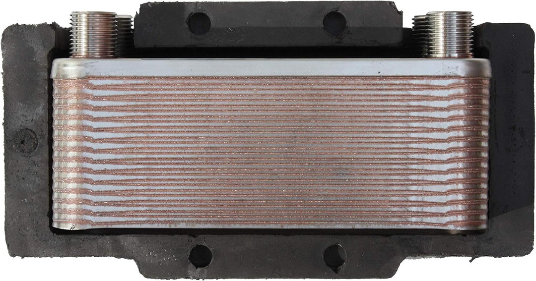 Edelstahl Plattenwärmetauscher + Isolation B3-12-30 mit 2x1/2 & 2x3/4 Zoll Anschl. 65kW Heizung Sola