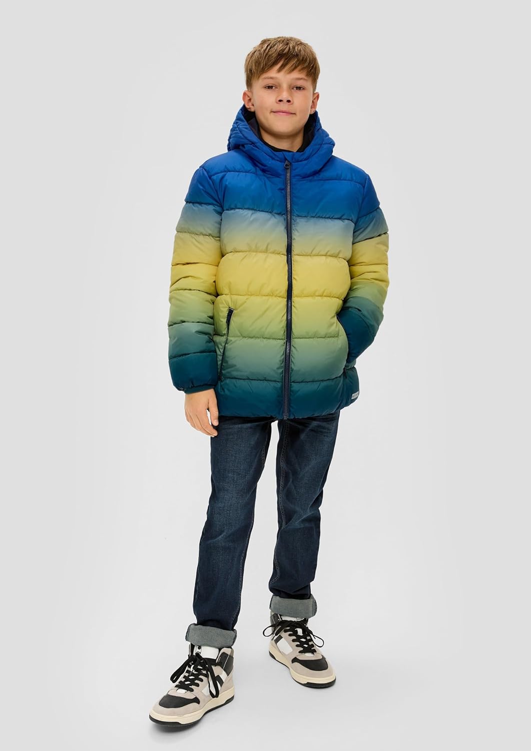 s.Oliver Steppjacke mit Farbverlauf, BLUE GREEN