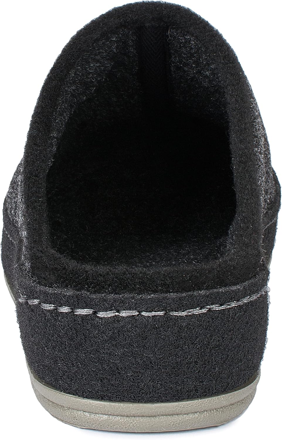 SCHAWOS Herren Filz Hausschuh 6030 mit Fussbett Feste Sohle rutschhemmend 40 EU Schwarz, 40 EU Schwa