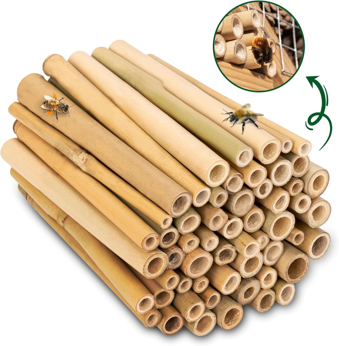 GARDIGO® Bambusröhrchen für Insektenhotel - 150 Stück - Bambus Niströhren für Wildbienen, Zubehör fü