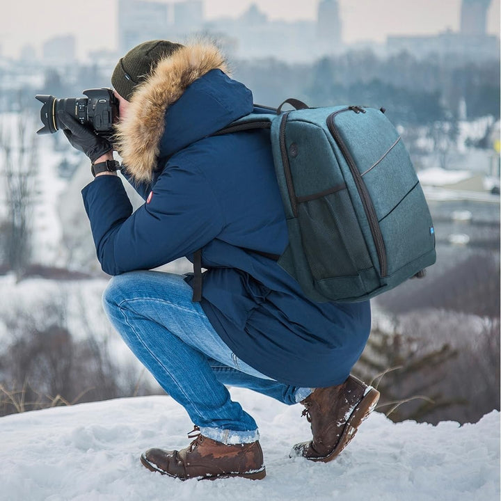 König Design Kamerarucksack Rolltop Fotorucksack Wasserdicht Robuste Rucksack für Spiegelreflexkamer