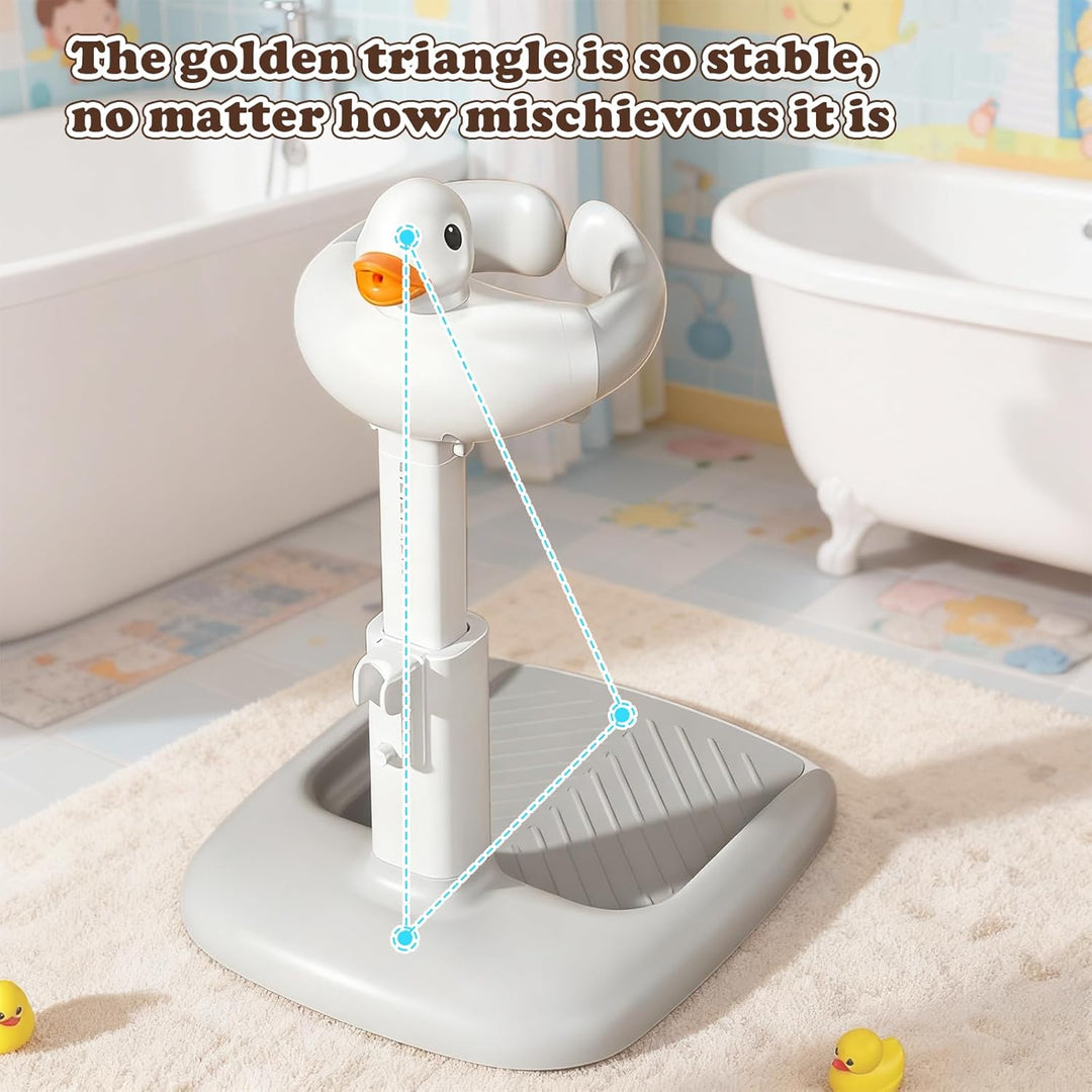 KIRJAUDU Badewannensitz Baby, Baby Badewanne mit Gestell zum Stehen Unterstützen, Höhenverstellbar &amp;