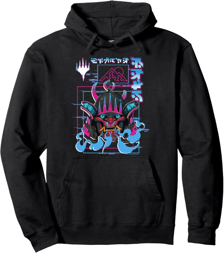 Magic: The Gathering Kamigawa Neon Samurai Poster Pullover Hoodie